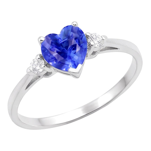 Natural Sapphire Ring 1.75ct - White Gold 14K