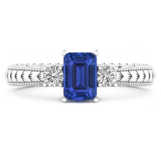 Natural Sapphire Ring 1.75ct - White Gold 14K