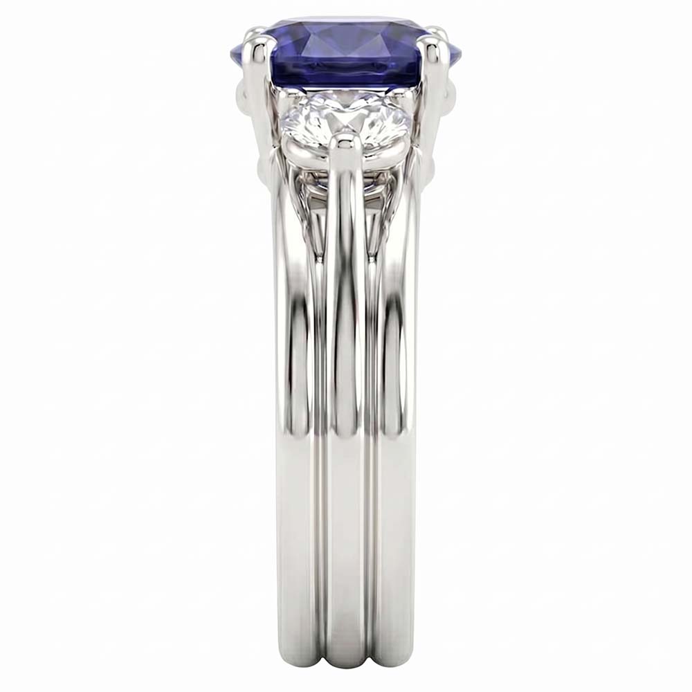 Natural Sapphire Ring 1.75ct - White Gold 14K