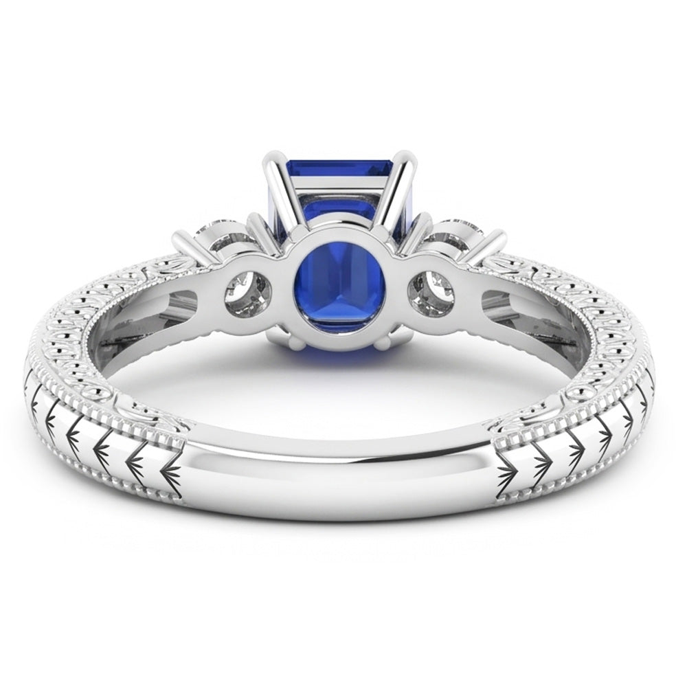 Natural Sapphire Ring 1.75ct - White Gold 14K