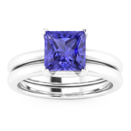 Natural Sapphire Ring 1ct - White Gold 14K