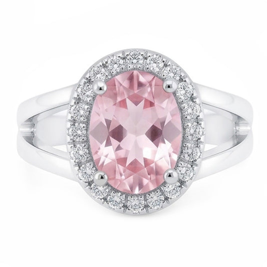 Natural Sapphire Ring 2.01ct - White Gold 14K