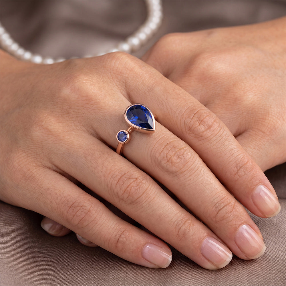 Natural Sapphire Ring 2.25ct - Rose Gold 14K