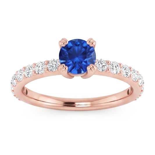 Natural Sapphire Ring 2.50ct - Rose Gold 14K