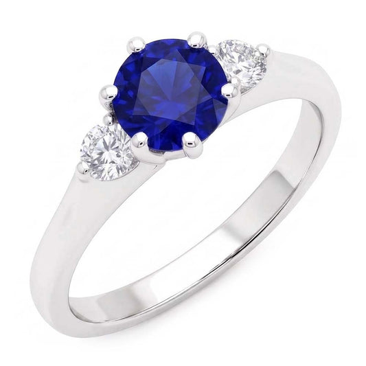 Natural Sapphire Ring 2.50ct - White Gold 14K