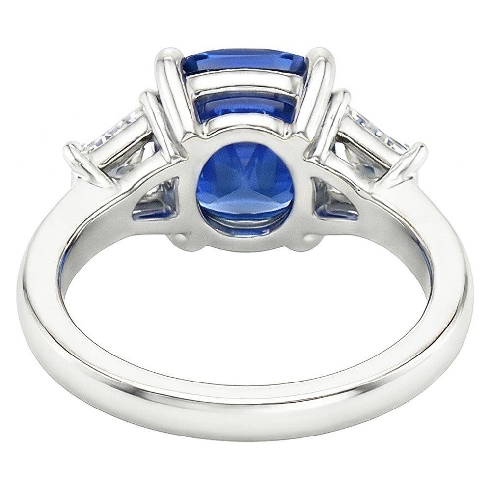 Natural Sapphire Ring 2.50ct - White Gold 14K