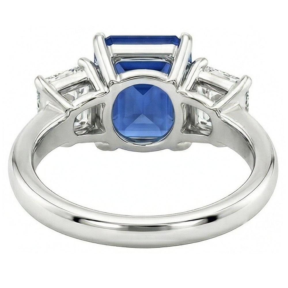 Natural Sapphire Ring 2.50ct - White Gold 14K