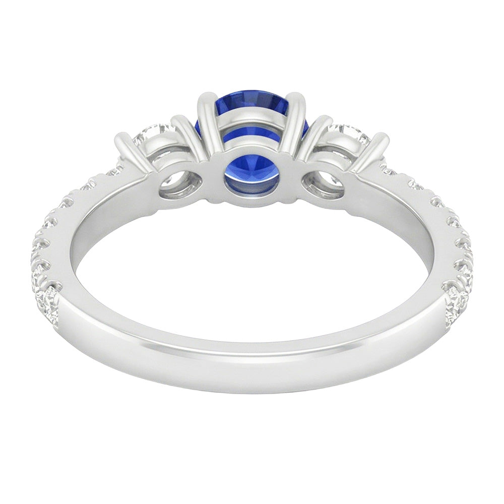 Natural Sapphire Ring 2.50ct - White Gold 14K