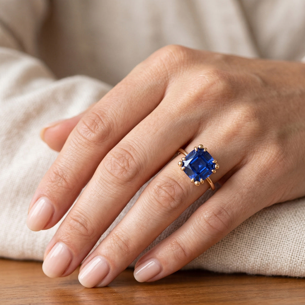 Natural Sapphire Ring 2.50ct - Yellow Gold 14K