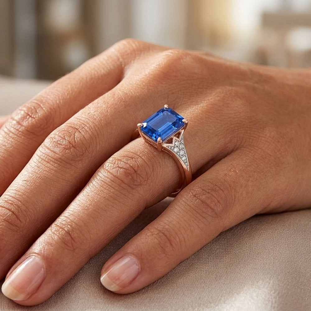Natural Sapphire Ring 2ct - Rose Gold 14K