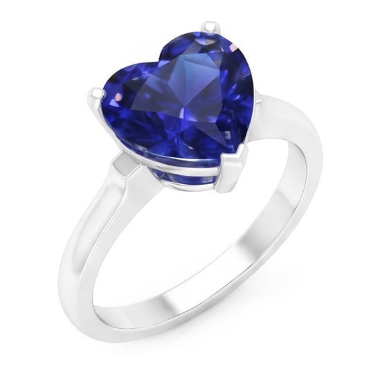 Natural Sapphire Ring 2ct - White Gold 14K