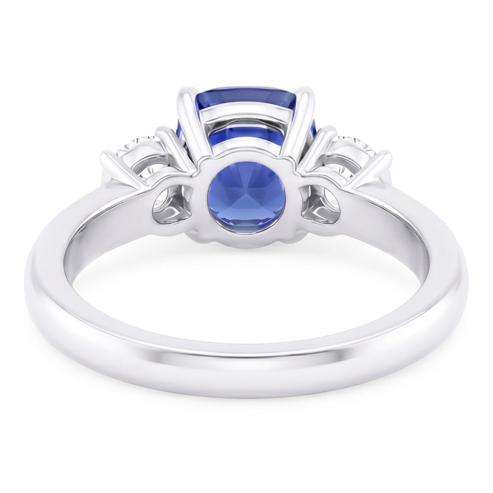 Natural Sapphire Ring 2ct - White Gold 14K