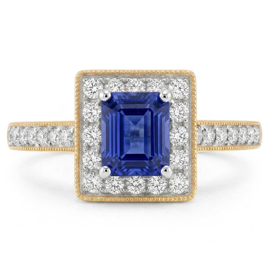 Natural Sapphire Ring 2ct - Yellow Gold 14K