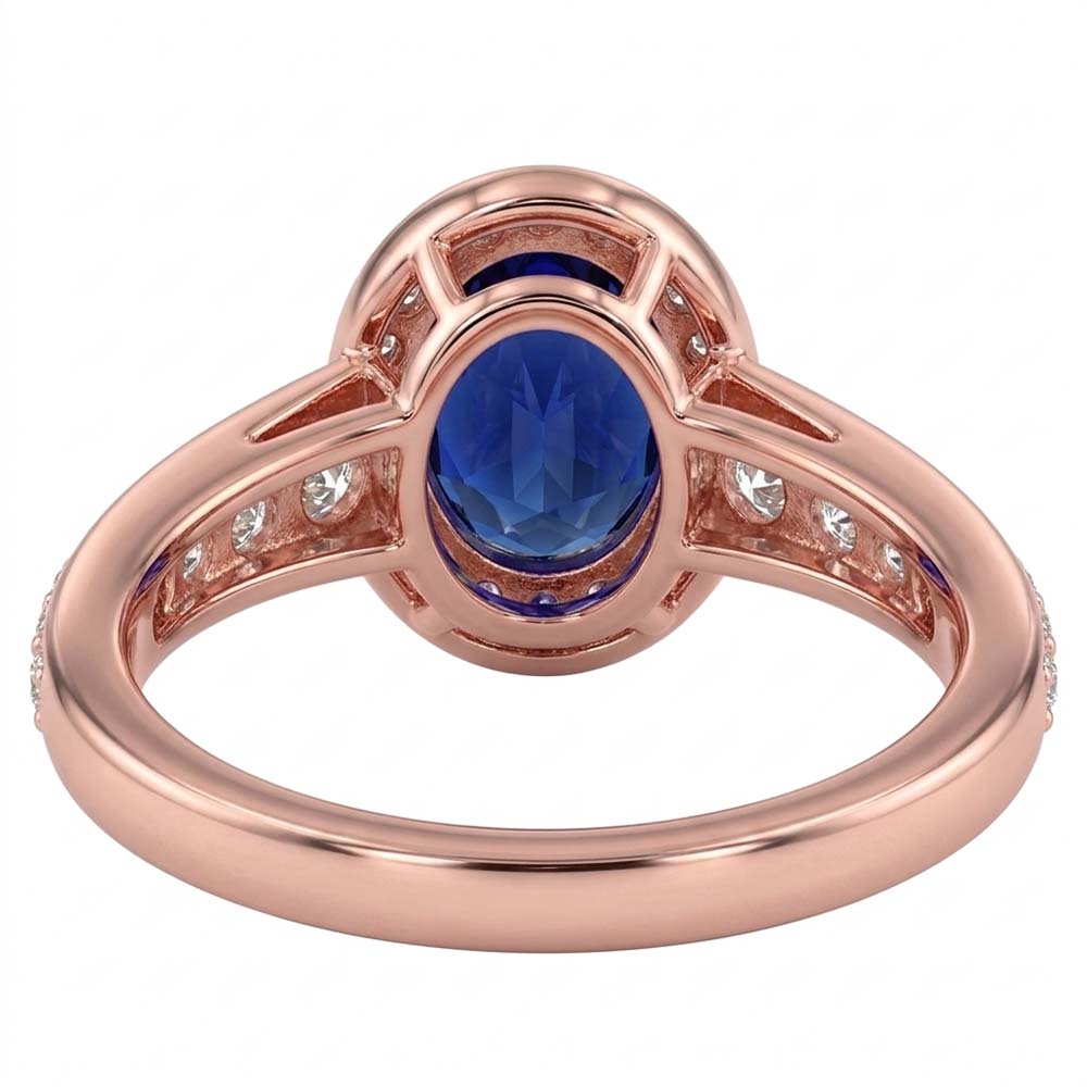 Natural Sapphire Ring 3.50ct - Rose Gold 14K