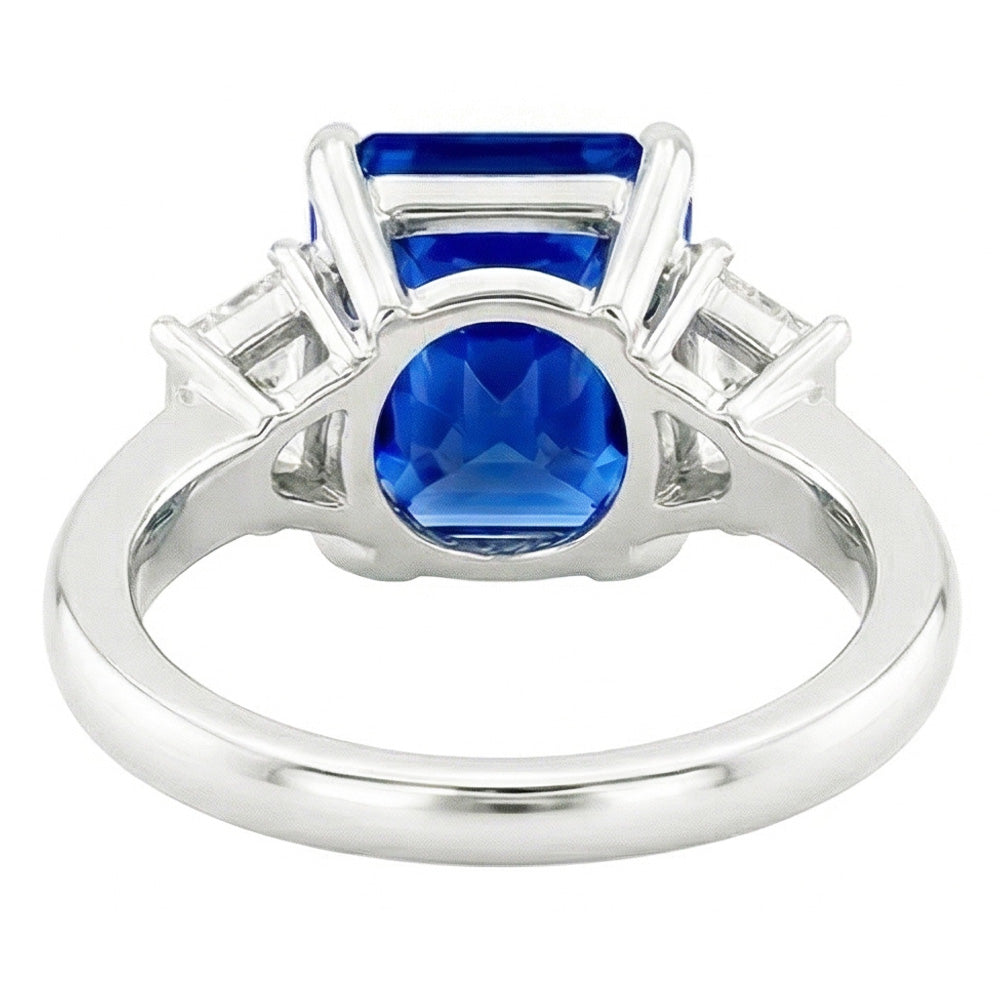 Natural Sapphire Ring 3.50ct - White Gold 14K