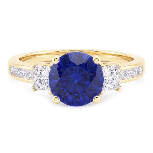 Natural Sapphire Ring 3.50ct - Yellow Gold 14K