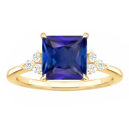 Natural Sapphire Ring 5.25ct - Yellow Gold 14K