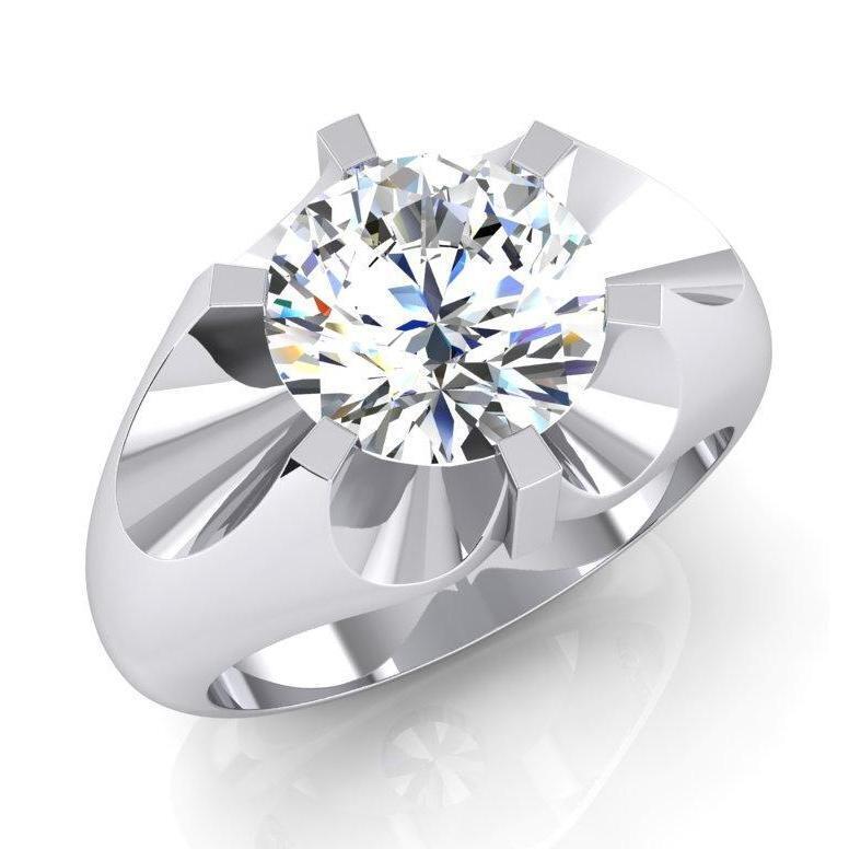 Natural Solitaire Diamond Men Ring Big 3.01 Carat