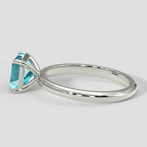 Neon Blue Paraiba Solitaire Ring