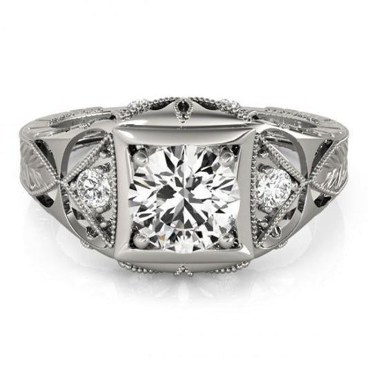 New 1 Carat Genuine Diamond Jewelry Lady Three Stone Ring