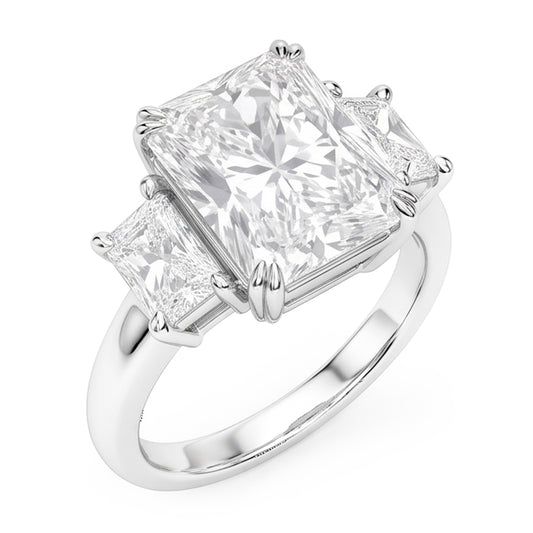 New 10 Carat Radiant Natural Earth Mined Diamond Ring