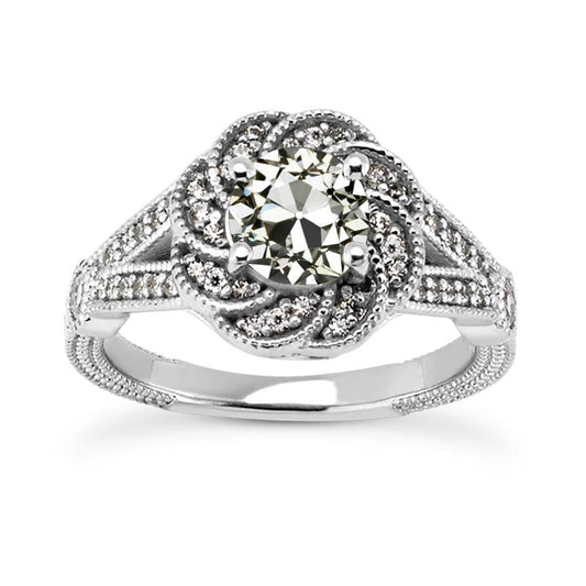 natural round diamond 4.50ct ring front view