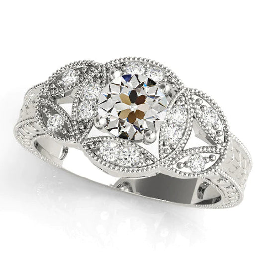 natural round diamond 2.75ct ring front view