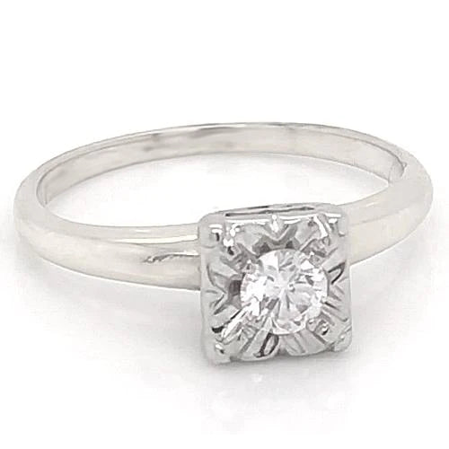 natural round diamond 0.75ct ring side angle