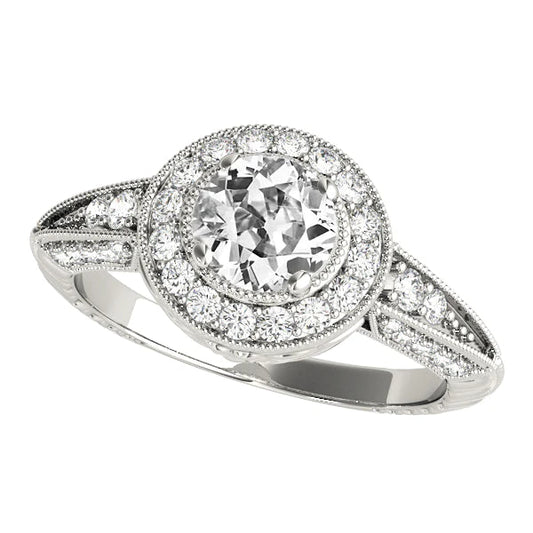 natural round diamond 4.50ct ring front view