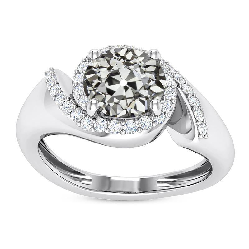 Old Mine Cut Real Halo Diamond Fancy Ring Gold Jewelry 6.50 Carats