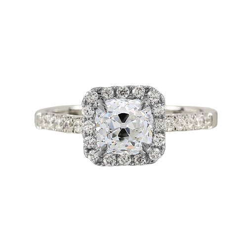 natural round diamond 1.75ct ring front view