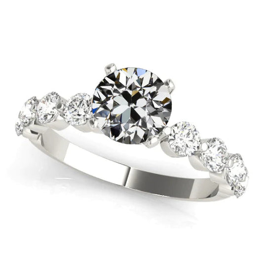 natural round diamond 4.50ct ring front view