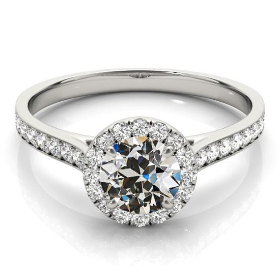Old Miner Genuine Diamond Halo Wedding Ring With Accents 4 Carats