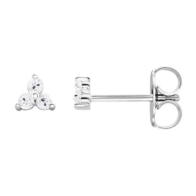 Old Miner Genuine Diamond Stud Earrings 6 Carats Round Cut