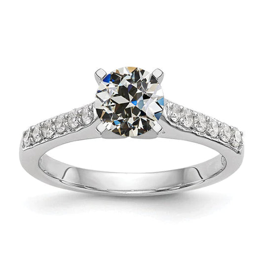 Old Miner Real Diamond Engagement Ring 4 Prong Set Jewelry 2.75 Carats Gold