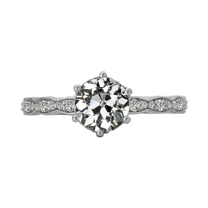 Old Miner Real Natural Earth Mined Diamond Wedding Ring 6 Prong Set 4 Carats