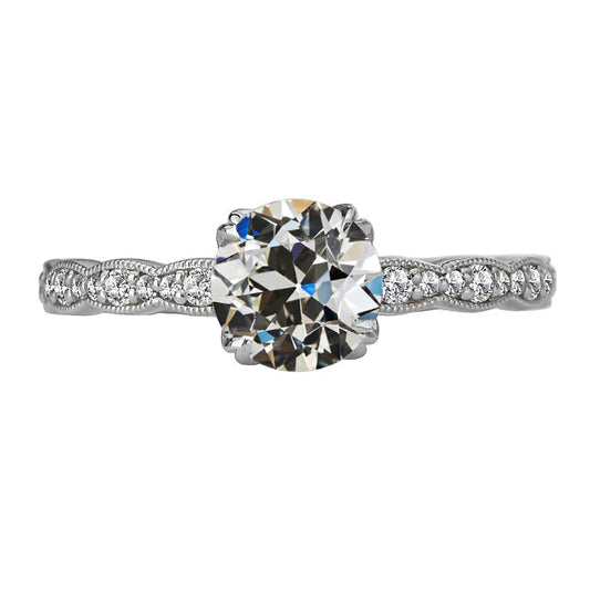natural round diamond 4.50ct ring front view