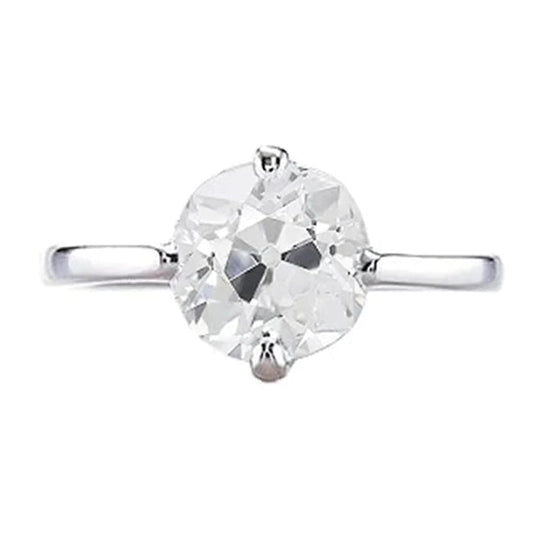 natural round diamond 1.25ct ring front view