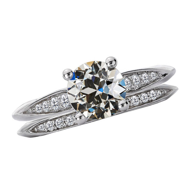 Bridal Ring 14K White Gold with Fine Diamond – main view