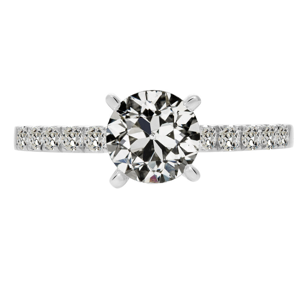 Natural Fine Diamond Accent Solitaire Ring – main view