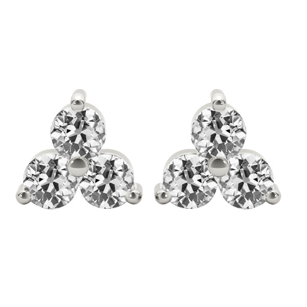Real Brilliant Diamond Stud Earrings – main view
