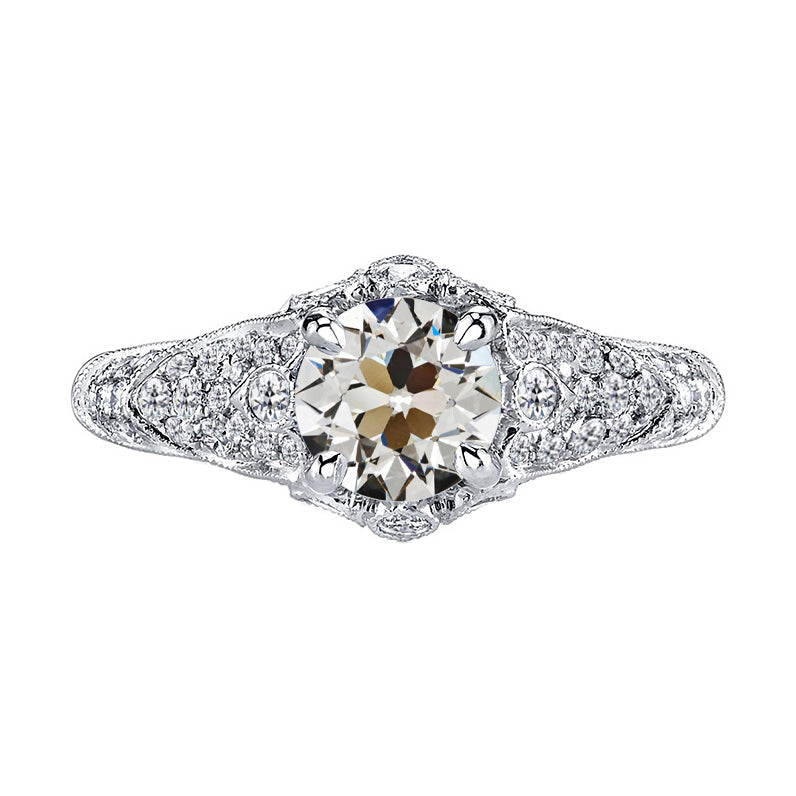 Natural Diamond Anniversary Ring 3 ct 14K White Gold – main view