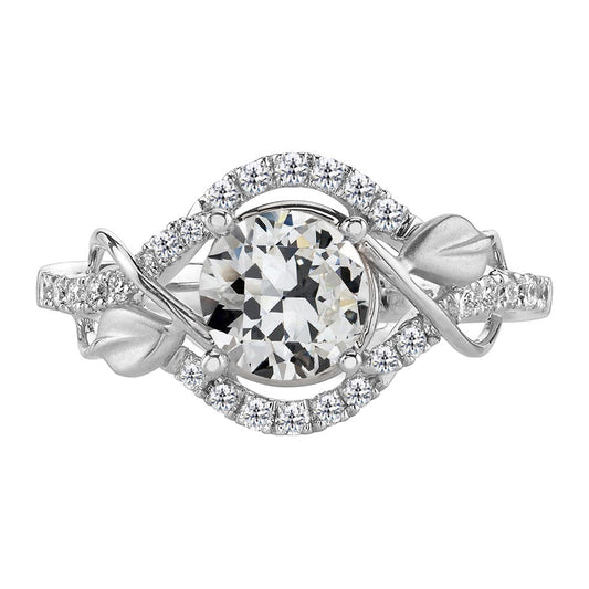 Brilliant Diamond Accent Solitaire Ring 2-ct 14K White Gold – main view