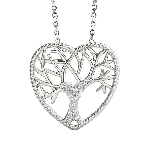 Diamond Pendant Necklace 1.50-ct 14K White Gold – main view