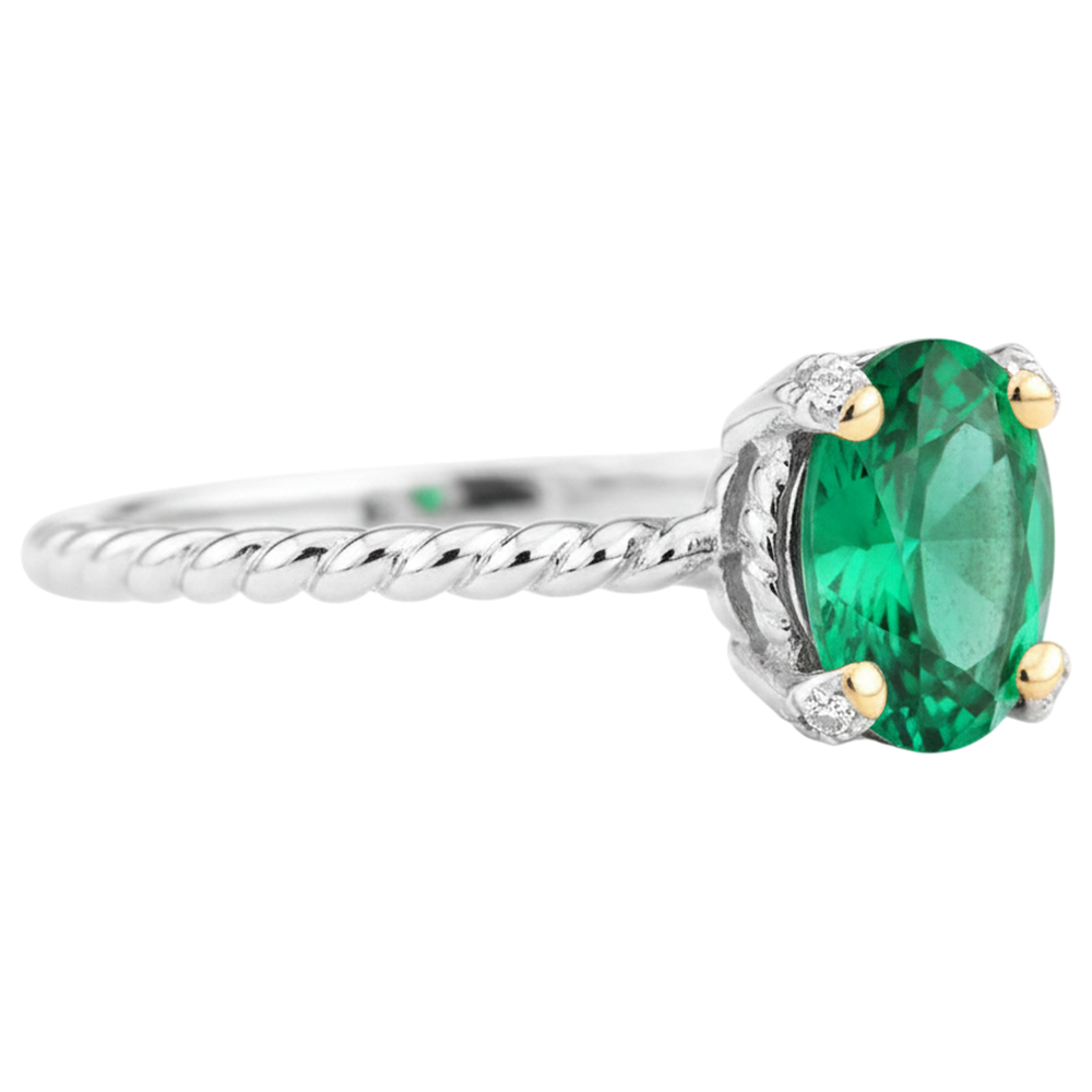 Brilliant Precious Stone Ring 2 ct – back view