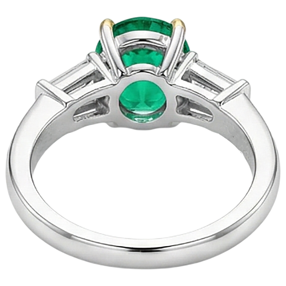 Elegant Colored Stone Ring 3.50 ct – top view