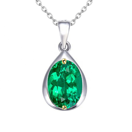 Authentic Emerald Precious Stone Pendant – main view