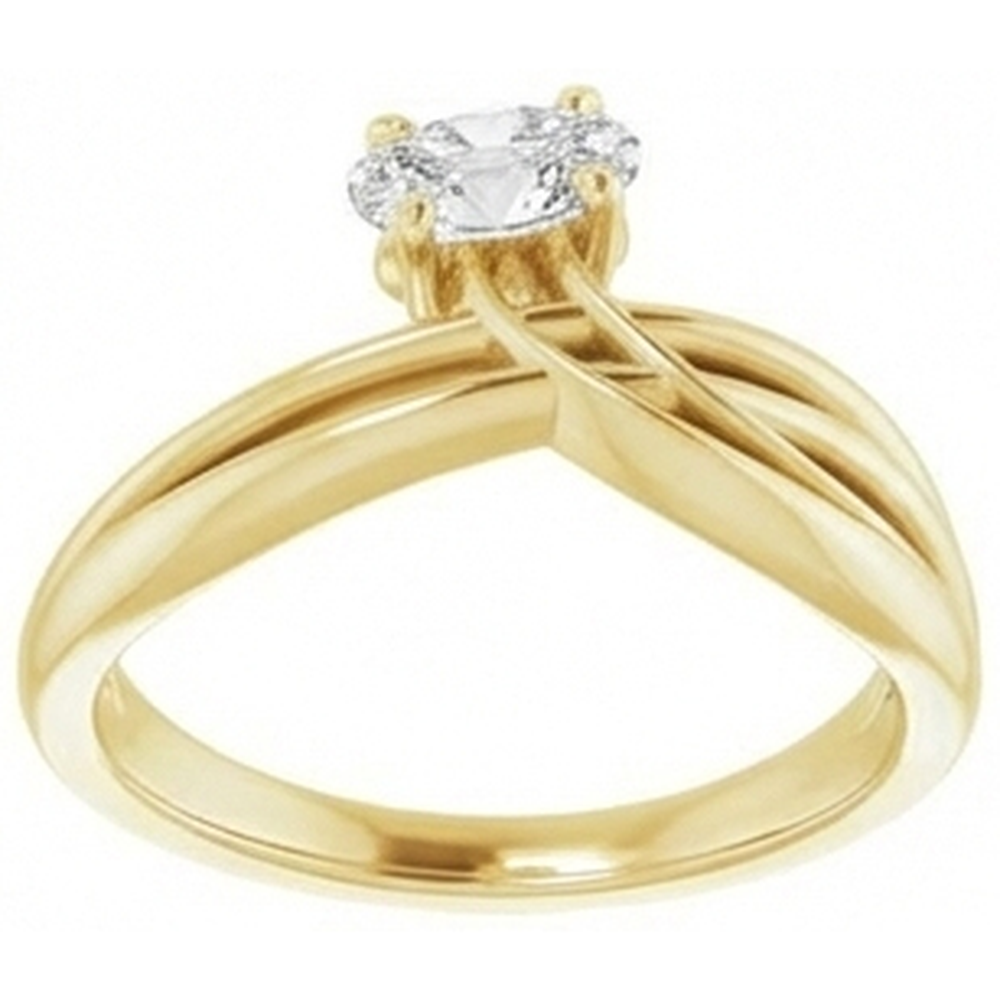 Timeless Solitaire Engagement Ring 2 ct – side view