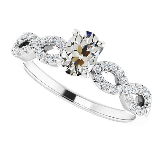 natural round diamond 5.50ct ring front view