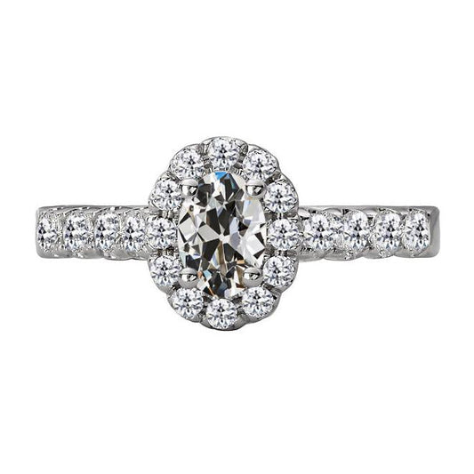 natural round diamond 7ct ring front view